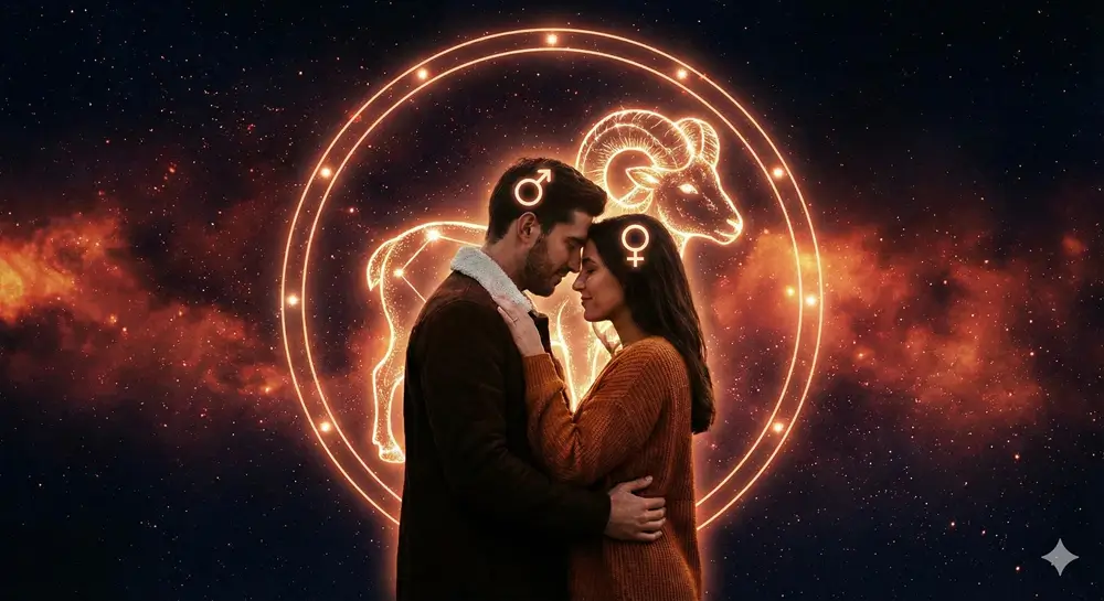 ดาวศุกร์และดาวอังคารกุมกันในราศีเมษ สัญลักษณ์ของคู่รักบุพเพสันนิวาสและความรักที่รุนแรง